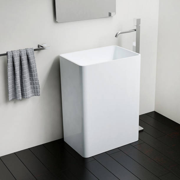 Badeloft Stone Resin Square Pedestal Bathroom Sink Wayfair